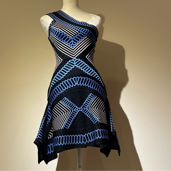 Herve Leger Asymmetrical Bandage Dress - Picture 7 of 13